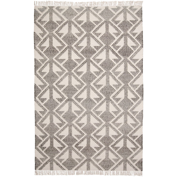 Judah Cream/Black Flatweave Area Rug & Reviews AllModern